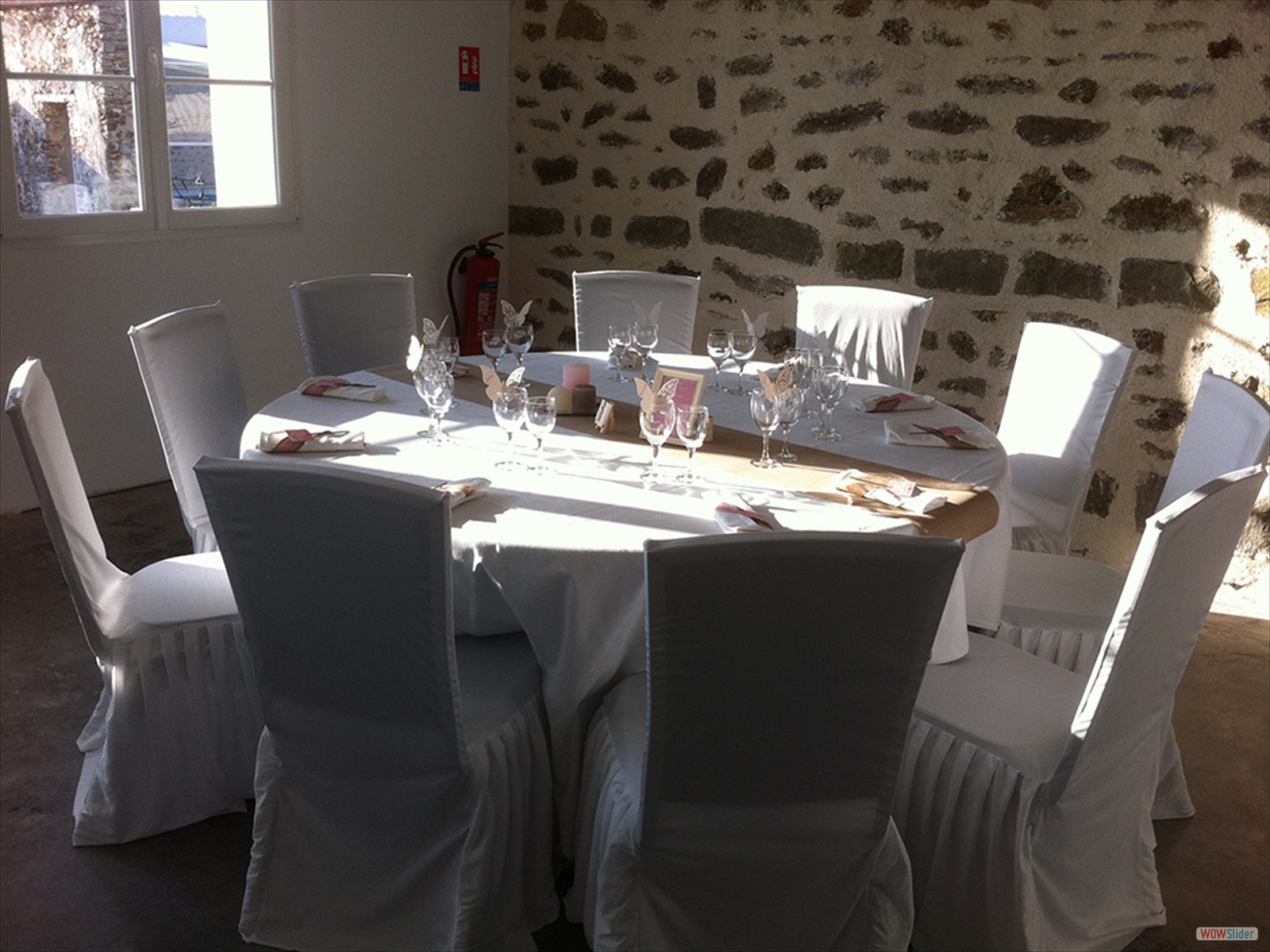 Table avec présentation